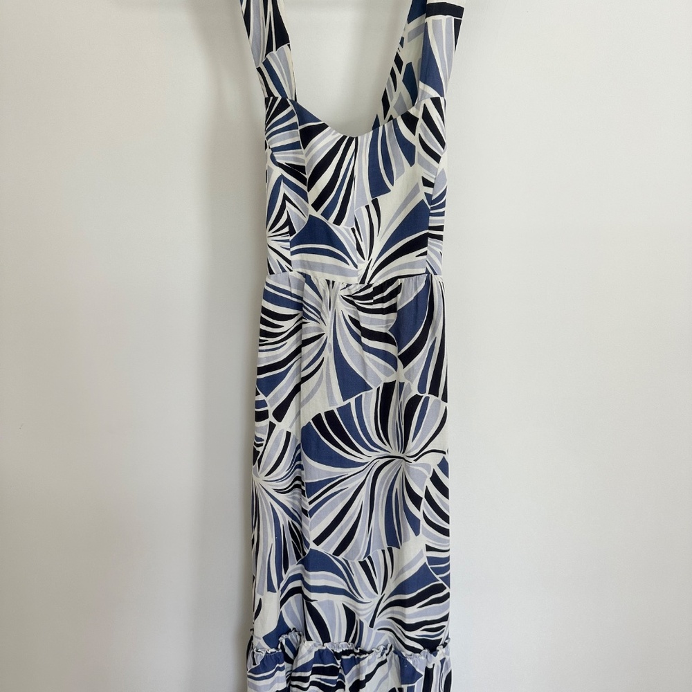Tuckernuck Blue Palm Maxi Dress size M - Picture 5 of 5